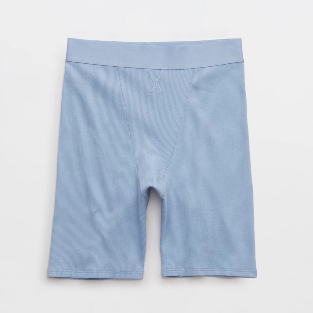 Aerie Cotton Monaco Blue Boxer Biker Short Underwear 🌿